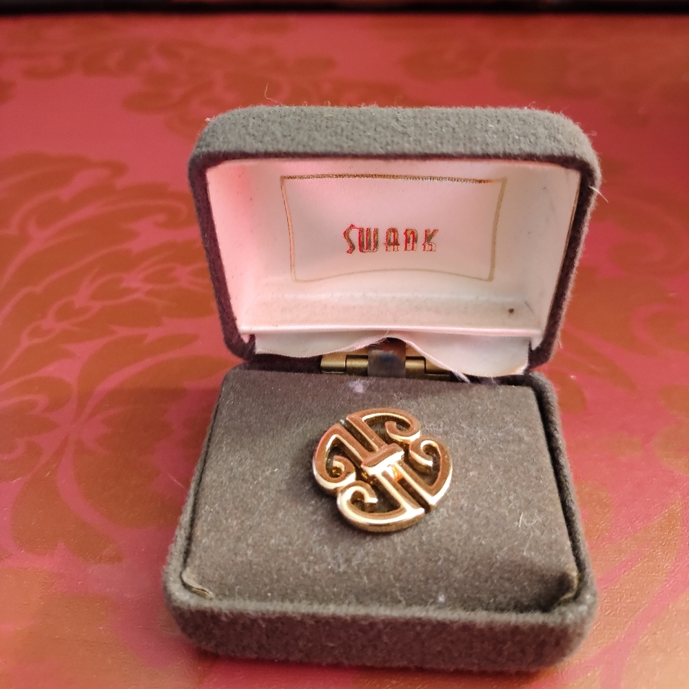 Vintage Swank Tie Clip with Box